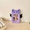 Cute Purple Demon Plush Card Holder - Korean Style Polaroid & Idol Display Pendant