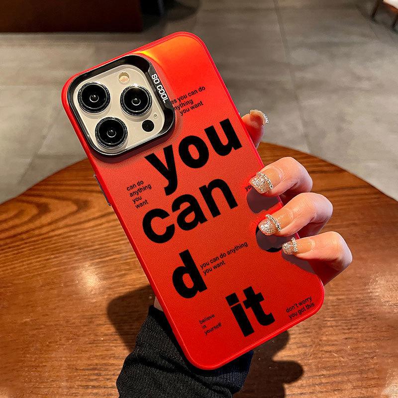 Letter English Applicable Apple 16Pro Mobile Phone Case iPhone15 Color Silver 1413 Laser 12promax11xsm