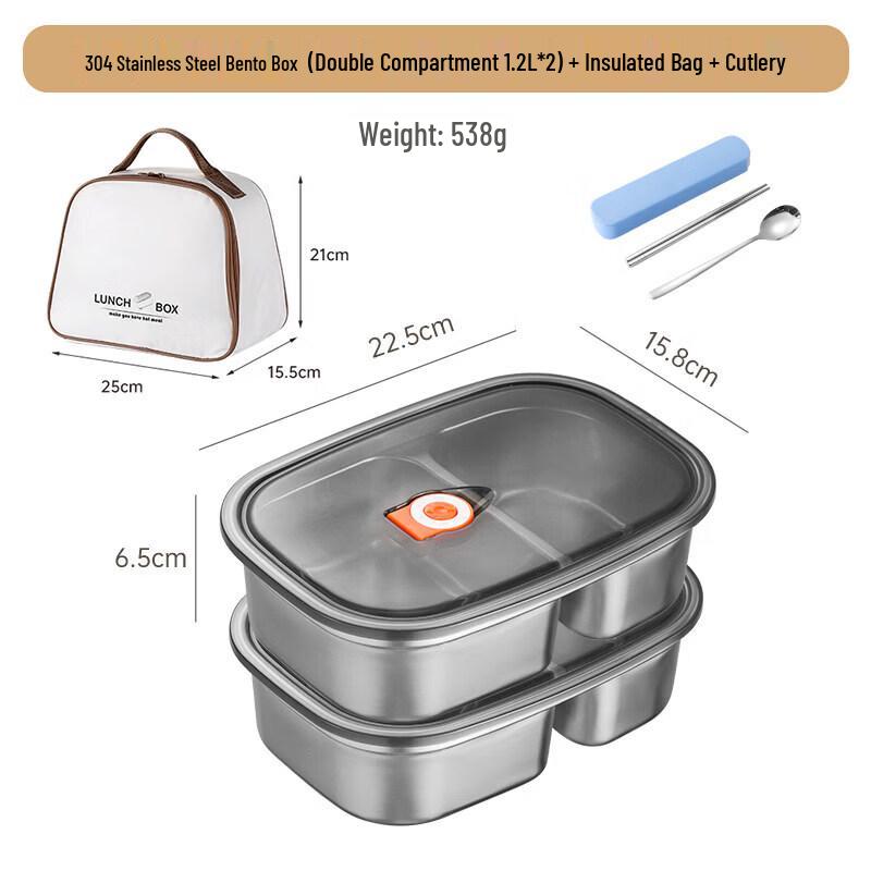 Qiwei Stainless Steel Microwaveable Lunch Box