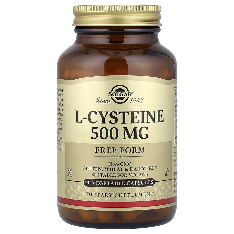 L-Cysteine, 500 mg, 90 Vegetable Capsules