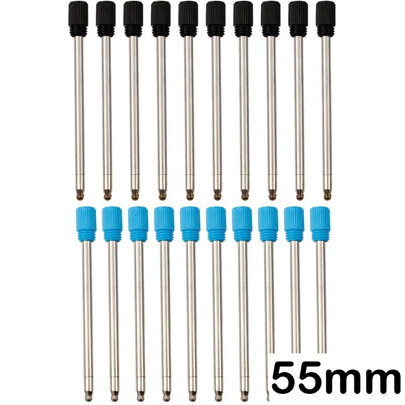 50/10/5 Stück Metall Kugelschreiber Minen Schwarz Blau Stift Minen 55mm Stift Nachfüllpackungen Geschenke Schulbürobedarf Schreibwaren