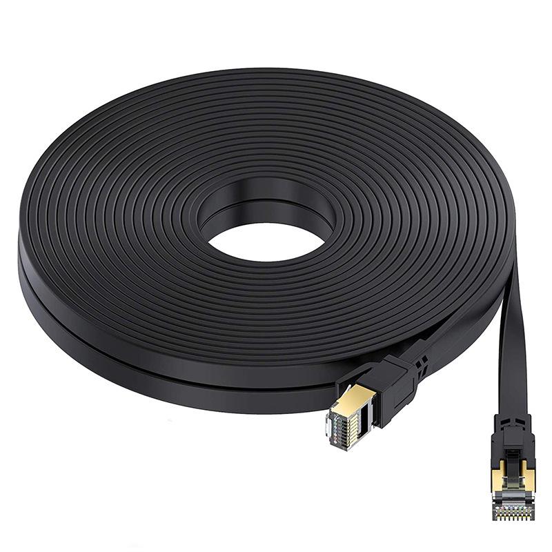 CAT8 Shielded 10 Gigabit Flat Network Cable - Pure Copper Patch Cord