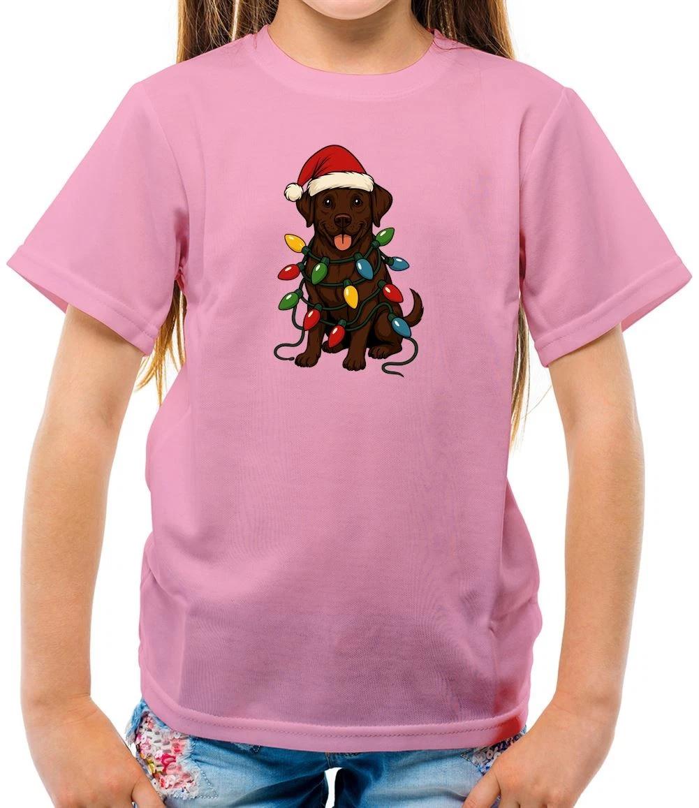 Chocolate Labrador Retriever Christmas - Kids T-Shirt - Dog Dogs Choc Love Cute 110