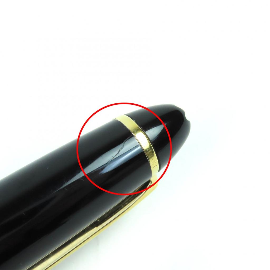 Very Good MONTBLANC Ballpoint Pen Meisterstückle Grand Twist Type Black Gold Used