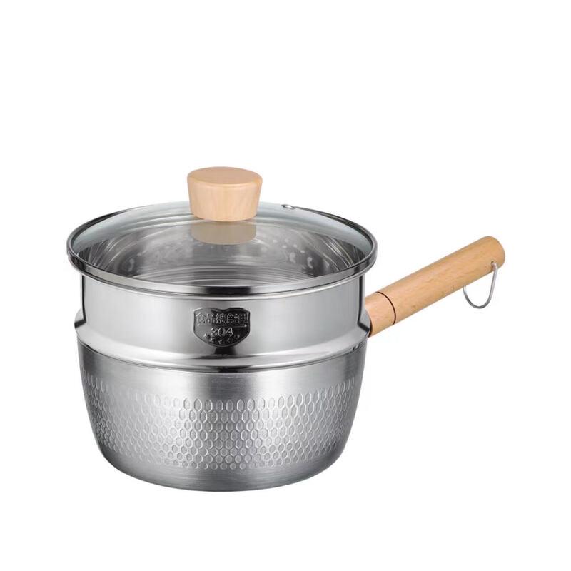 Chuidahuang 18cm Aluminum Yukihira Milk Pot with Steamer