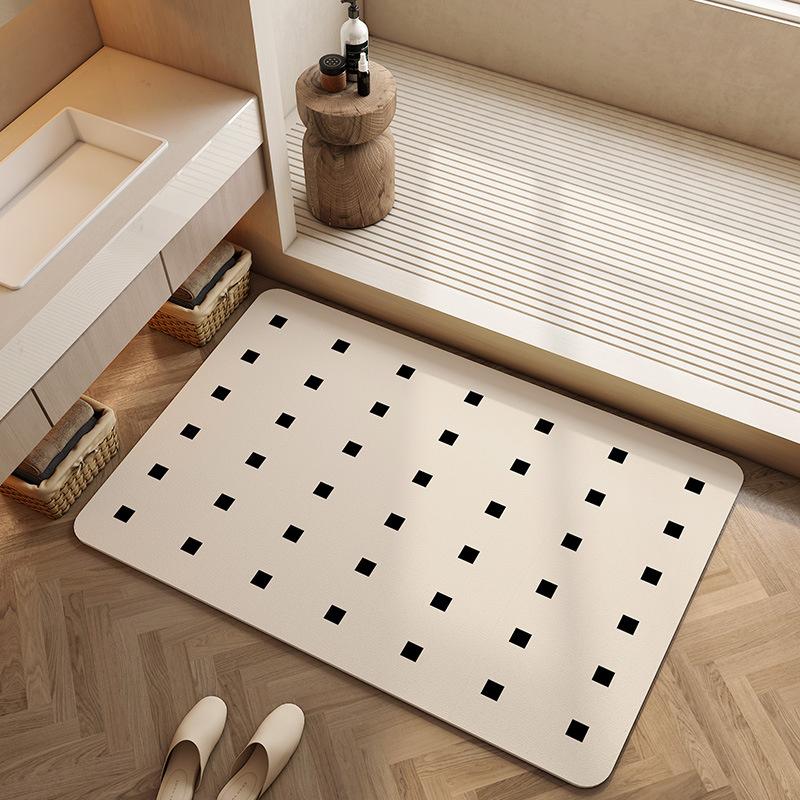 Diatomite Foot Mats Bath Mat Bathroom Absorbent Quick Dry Diatomite Mud Toilet Rug Shower Pad For Living Room Washable
