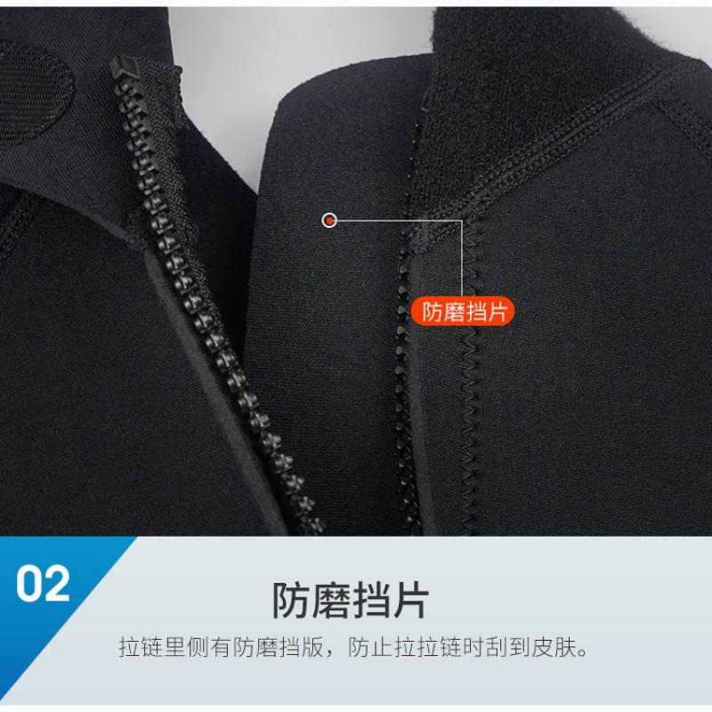 Diving Suit 3MM Long-sleeved One-piece Thermal US Version Large Size Snorkeling Surfing Cold-proof Wet