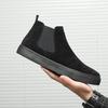 Übergröße Herren Casual Chelsea Boots Schwarz Tide Kuh Wildleder Flache Schuhe Herbst Winter Stiefel Party Bankett Knöchel Botas Hombre