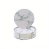 6pcs Marble Coaster Artificial Leather 10cm Oil and Water Resistant Heat Resistant with Base Double Sided Leather Coffee Coasters