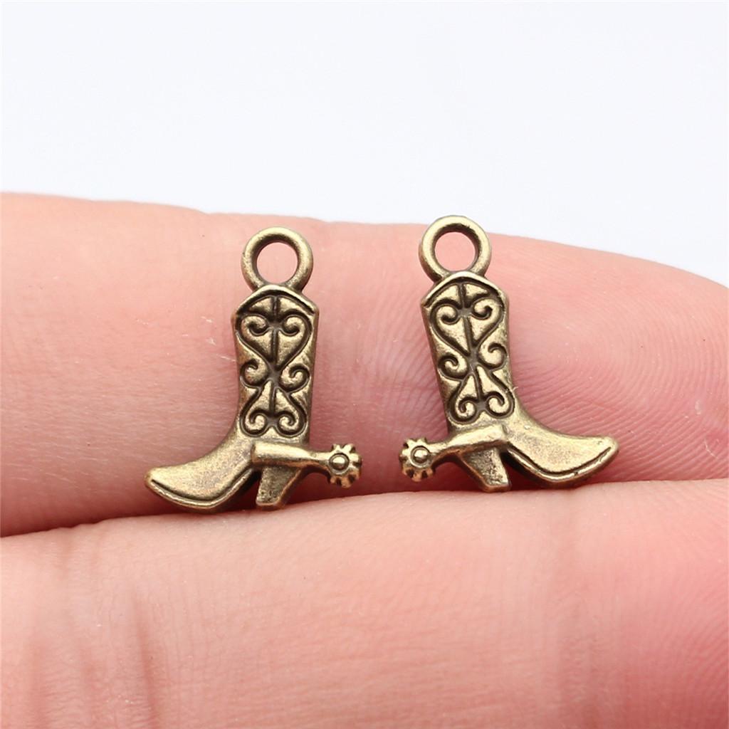 Shoes High Heel Fashion Charm Antique Bronze Zinc Alloy Jewelry Making Supplies for Women Earring Charms Handmade