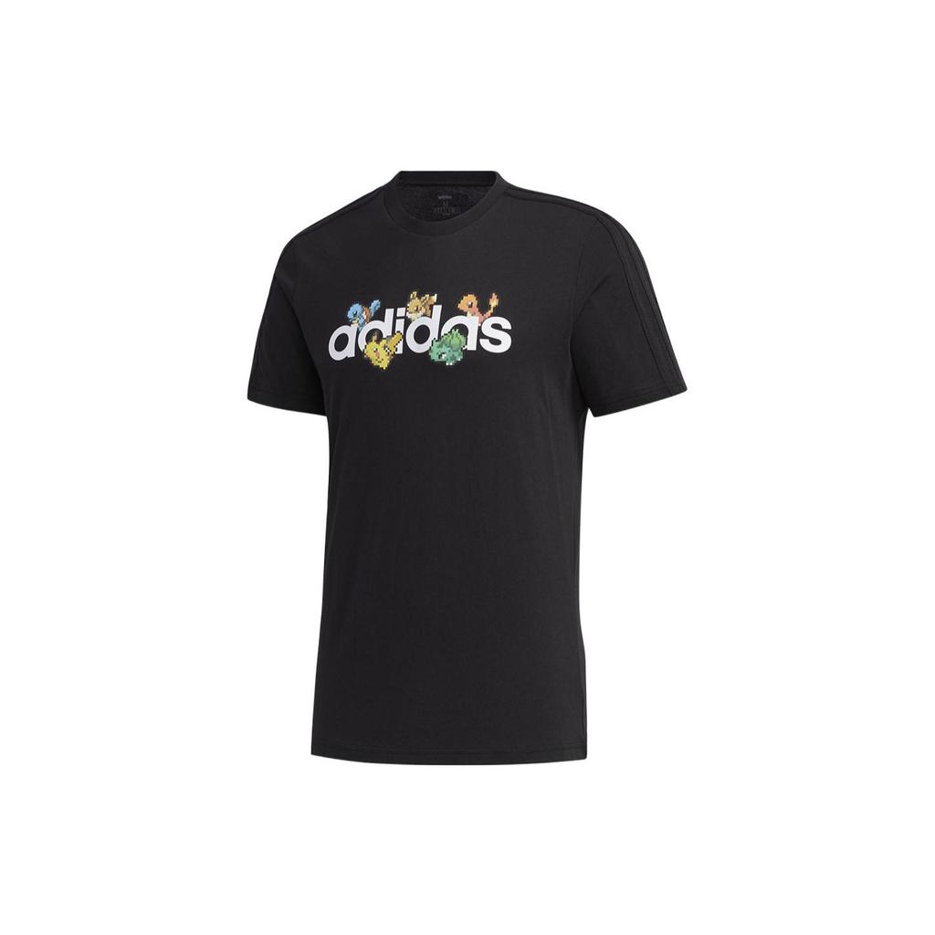 Adidas Pokémon Pixeled Tee Black/White Men Streetwear FM6027