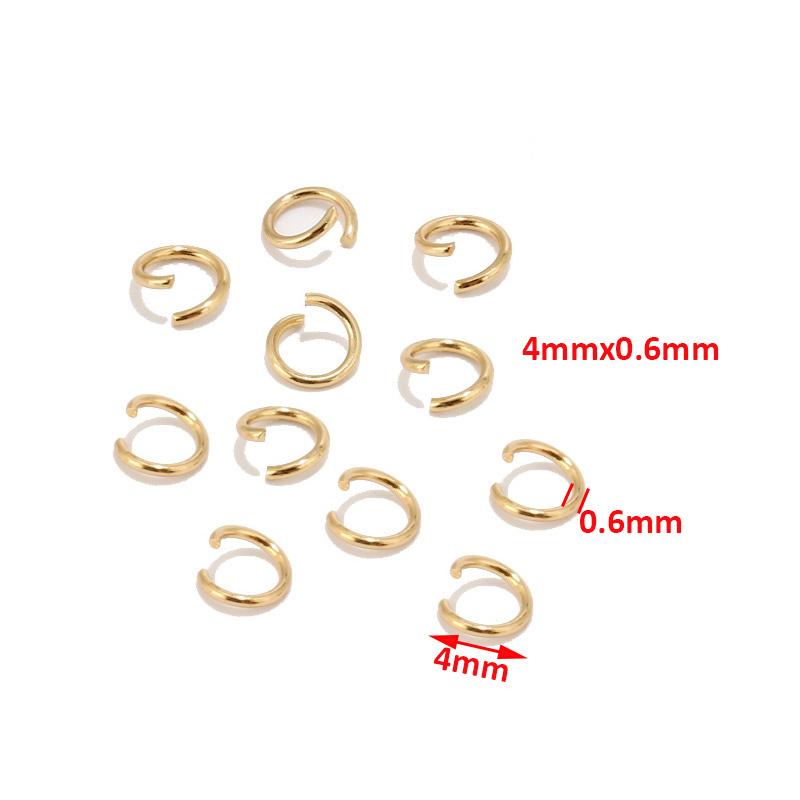 200pcs 18K Gold Stainless Steel Lobster Clasps and 3.5mm 4mm 5mm 6mm 7mm 8mm 9mm 10mm Open Jump Rings Jewelry Making Findings