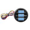 Boat Water Temp Oil Pressure Voltmeter 52mm Digital Display Multifunctional IP67 Water Proof Triple Gage Set Black Base