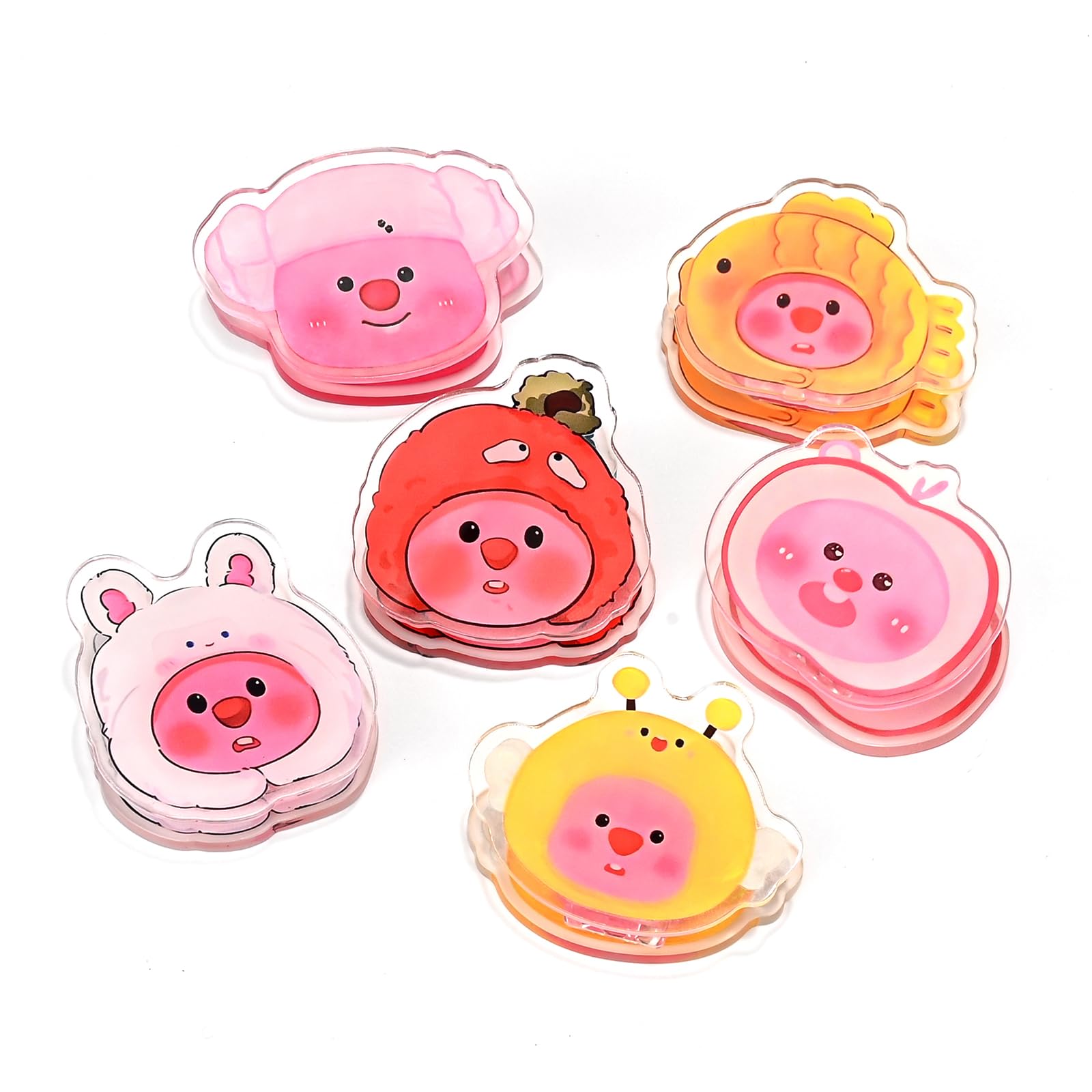 

Треугольные зажимы Newseego Уголок для бумаги Книга Двойной Милый Канцелярский Уголок для книги Без пробивания Бытовой Офисный Персонаж Руби (6 упаковок) - Клипсы,