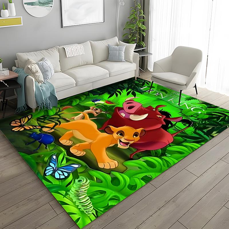 1PC The Lion King Pattern Carpets Bedroom Play Mats Rugged Bedroom Decor Carpet Living Room Mat Children's Room Area Carpet
