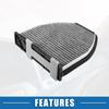 ABSOPRO Cabin Air Part X X for Mercedes and Benz AMG GT Polyurethane Gray Filter, Number 2128300318, 10.91" 10.04" 3.03", (2017-2021),