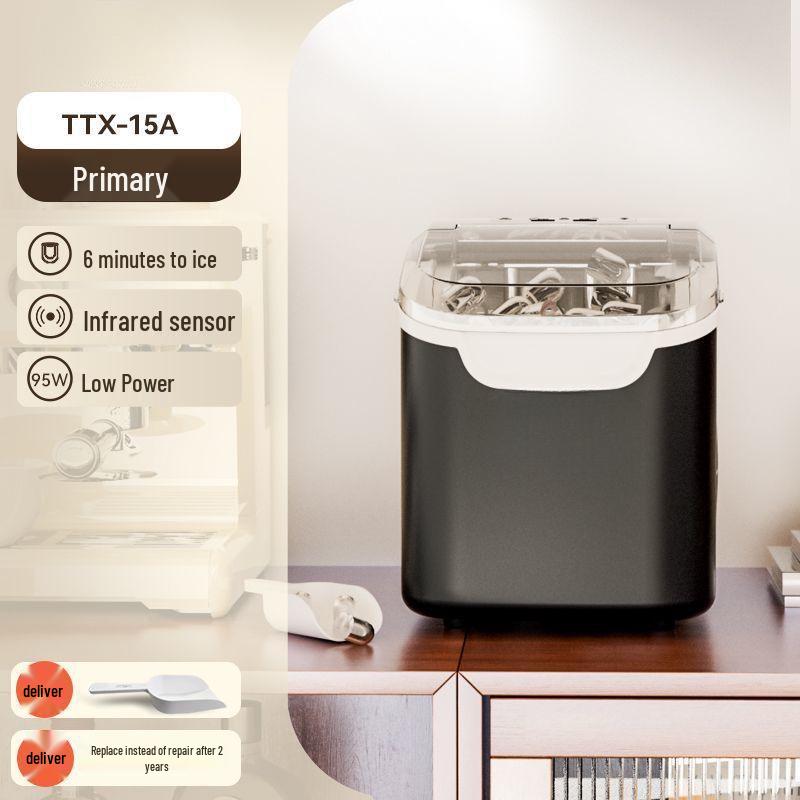 Compact 12KG Automatic Round Ice Cube Maker for Home, Dormitory, or Markets