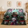 Personaggio Film Horror Chucky S-Scream Cartone Animato Coperta in Flanella Morbida Calda Plaid per Camera da Letto Soggiorno Letto Viaggio Regalo