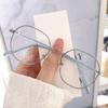 Anti-blue glasses myopia female degree student Internet celebrity big face flat light computer glasses frame