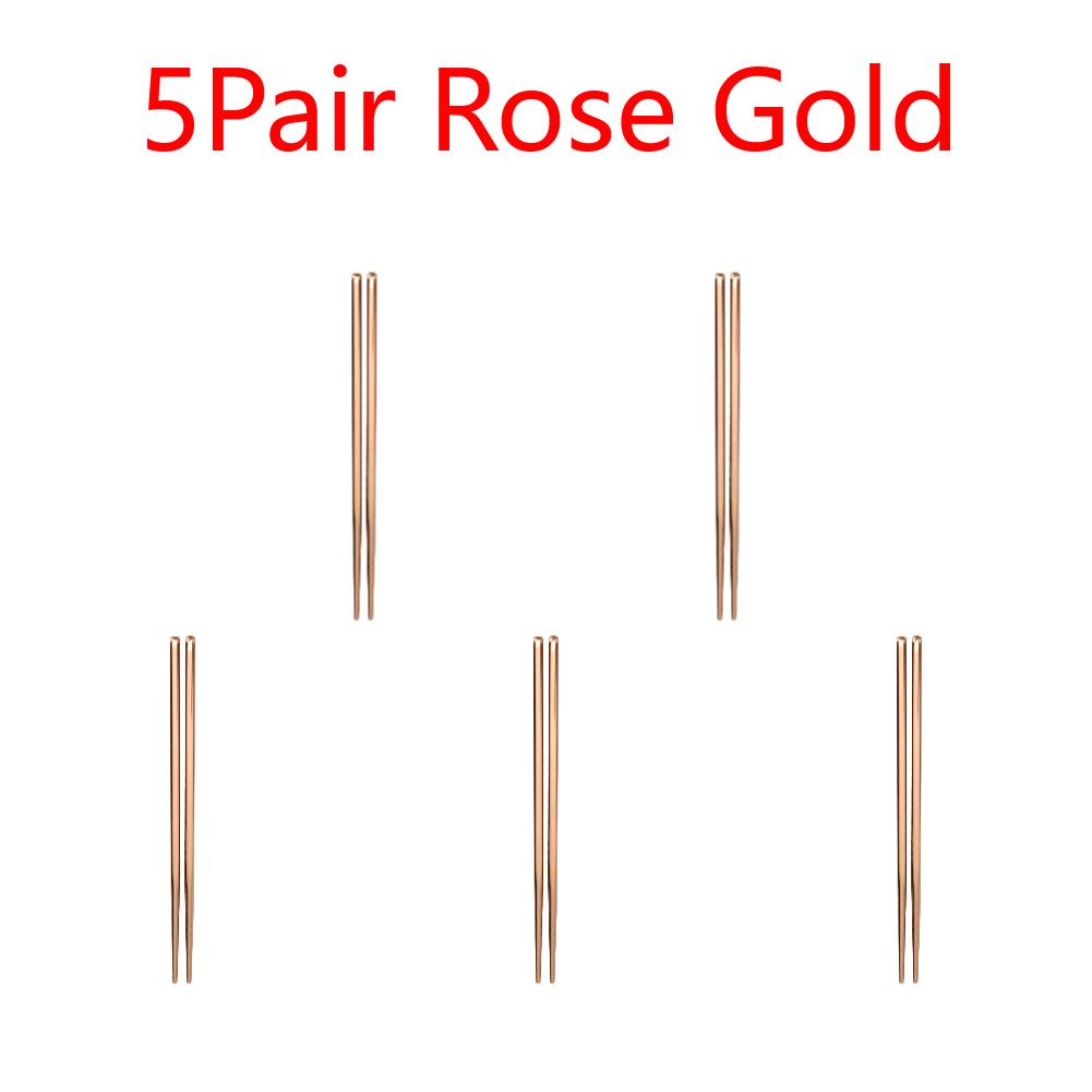 Stainless Steel Reusable Chopsticks Portable Colorful Environmental Protection Food Sticks Anti-skid  Kitchen Tableware Dishware