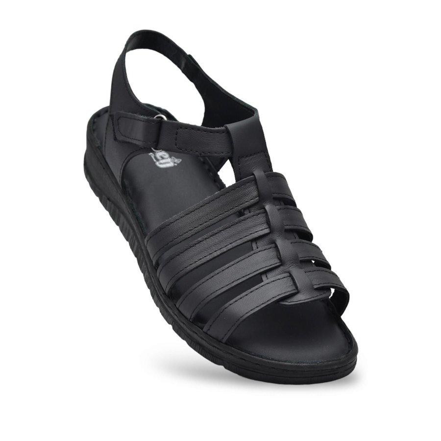 

Women s Genuine Leather Anatomical Casual Sandals 36 чёрный