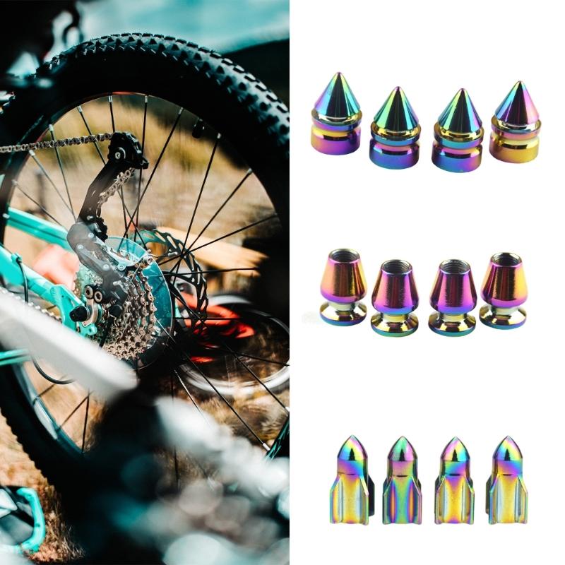 4Pcs Universals Bikes Motorbike Car Tires Valves Caps Unique Colorful Valves Stem Caps Waterproofs Tyre Valves Stem Caps