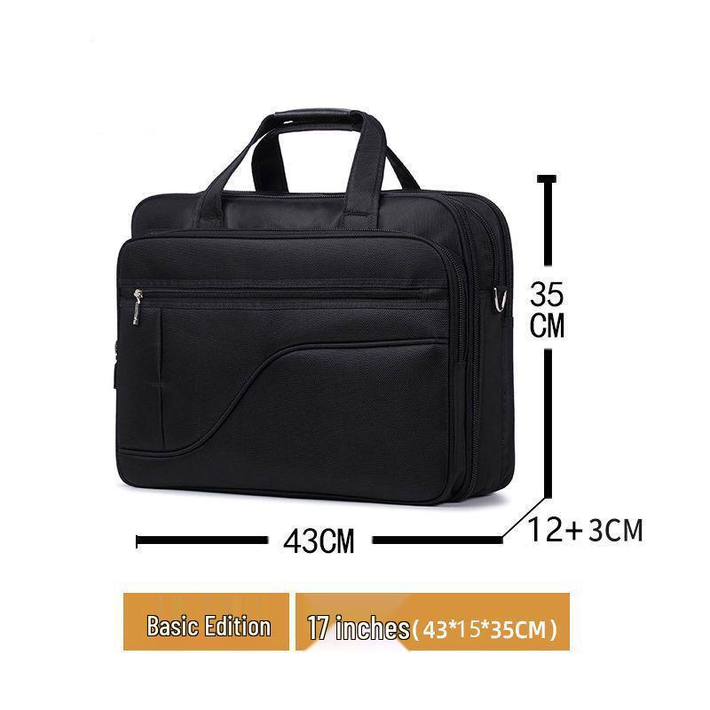 Men's Oxford Cloth Laptop Briefcase: Large Capacity Shoulder & Crossbody Business Bag