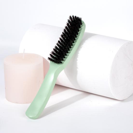 Men Beard Brush with Handle Nylon Beard Brush Home Boar Bristle Ergonomic Carved Salon Men Mustache