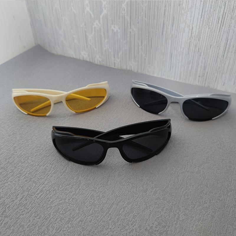 3pcs Women Sports Sunglasses Fashion Y2k Oval Sun Glasses For Men Designer Vintage Outdoor Cycling Goggle UV400 Mirror Eyewear