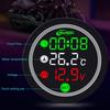 12V Motorcycle Water/Air Temperature Voltage Timer Time Meter LED Digital Display with Water High Temp Low Voltage Alarm