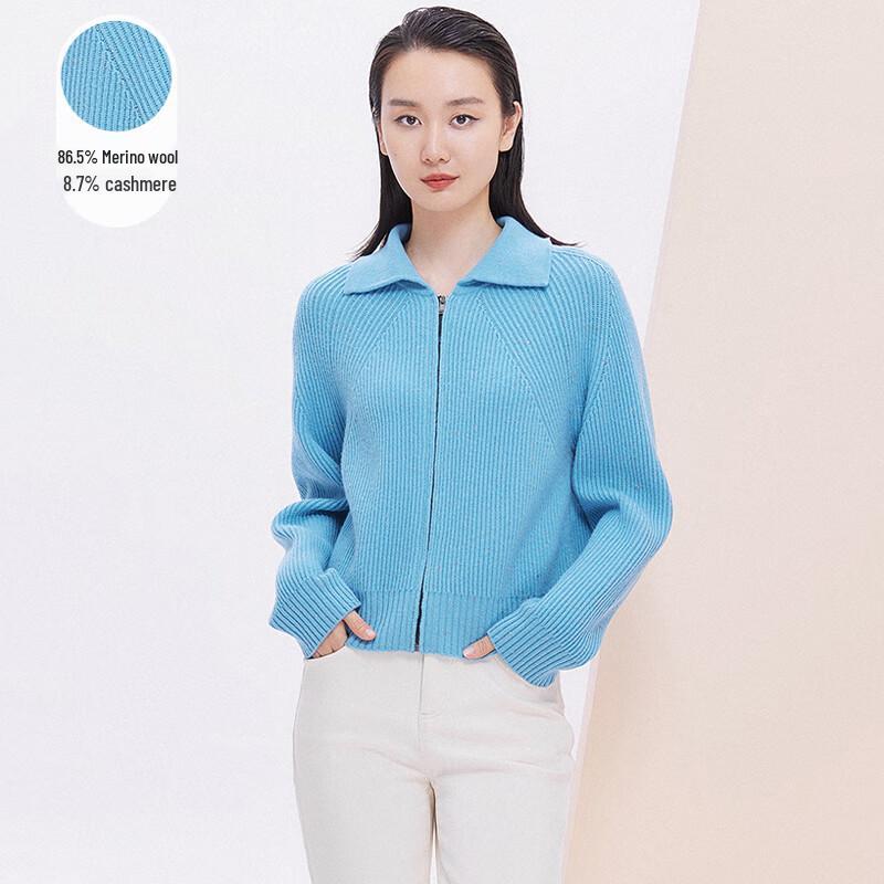 JESSIE Женский удобный вязаный свитер с воротником L