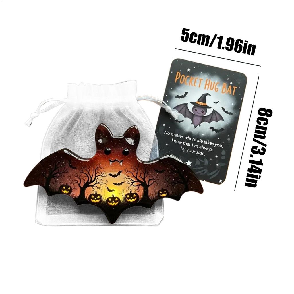 Pocket Ghost Card Pocket Encouragement Card Ghost Bat Crow Death God Inspirational Keepsake For Graduates Team Incentives Adults