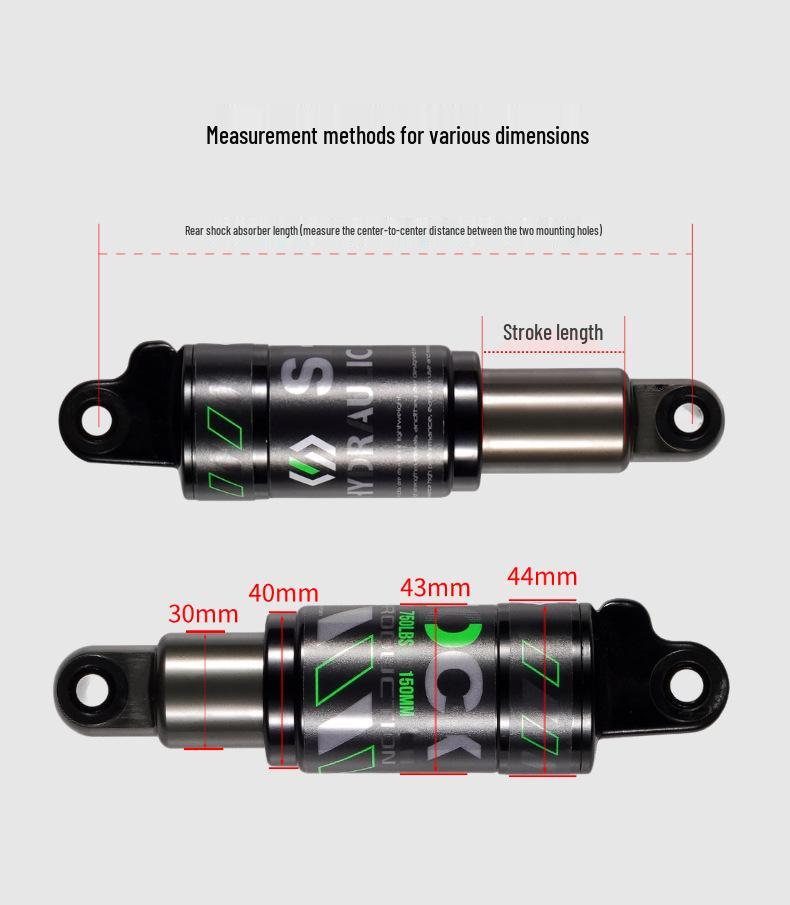 CHOOEE Aluminum Alloy Hydraulic Rear Shock Absorber for Mountain and Folding Electric Bikes
