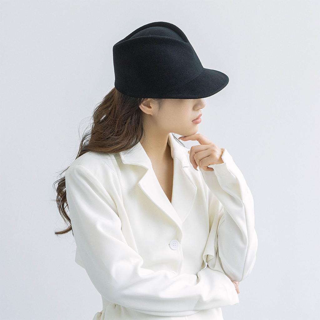 Soft Wool Equestrian Hat Breathable Elegant Hat Wool Felted Cycling Hat for Equestrian Training and Daily Wear