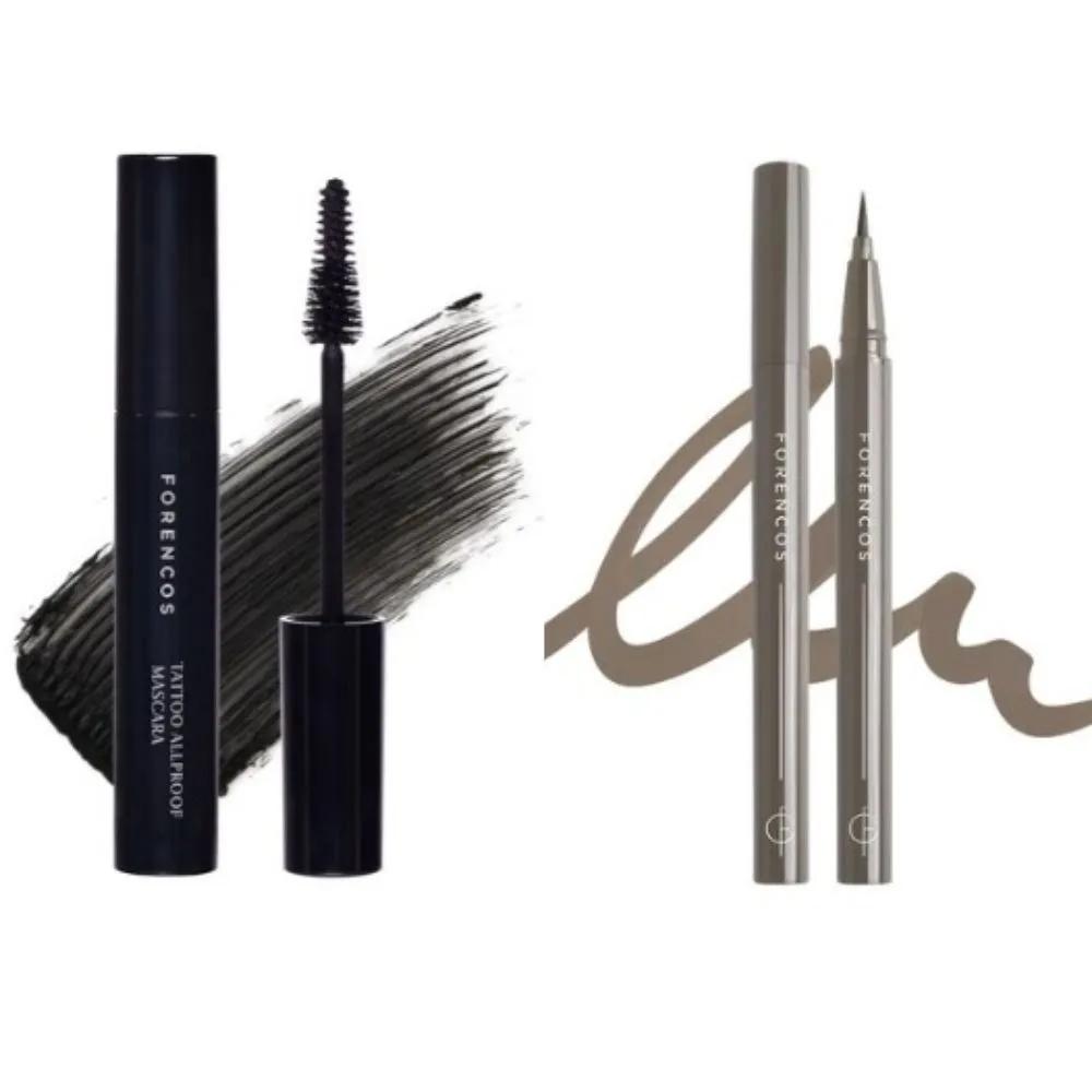 Тушь Forencos Real Black, Подводка для глаз Soft Brown
