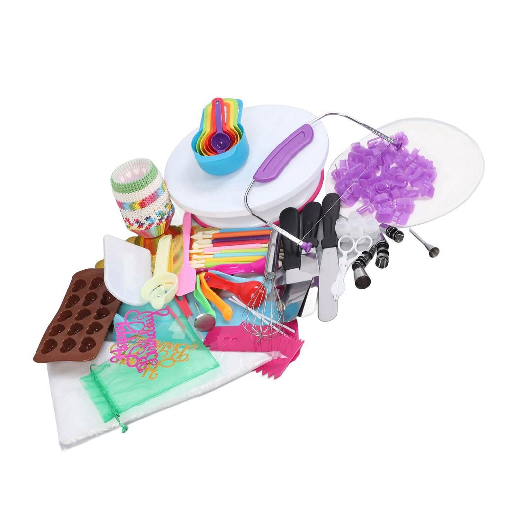 700PCS Cake Decorating Supplies Tools Kit with Turntable Piping Tips Cupcake Frosting Baking