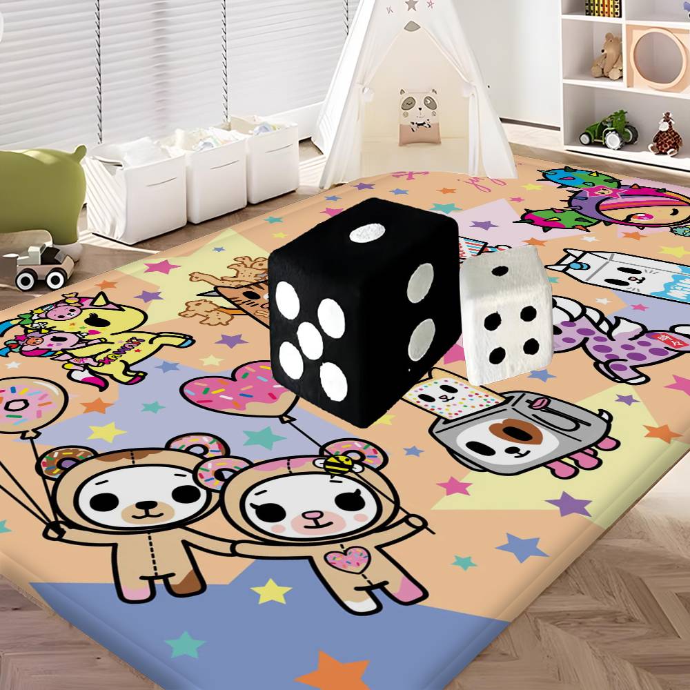 Cartoon T-Tokidoki Kitchen Mat Kids Room Bedroom Decoration Balcony Anti-Slip Doormat Living Room Alfombra