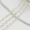 DIY Jewelry Supplies: 6mm Transparent Crystal & Color-Preserving Copper Chains for Necklace & Bracelet Making, In Six Colors