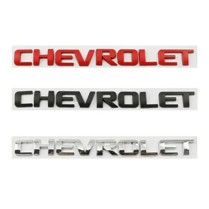19cm Alloy Car Rear Trunk Badge Fender Emblem Sticker for Chevrolet Aveo Cruze Malibu Captiva Optra Trax Lacetti Sail Silverado
