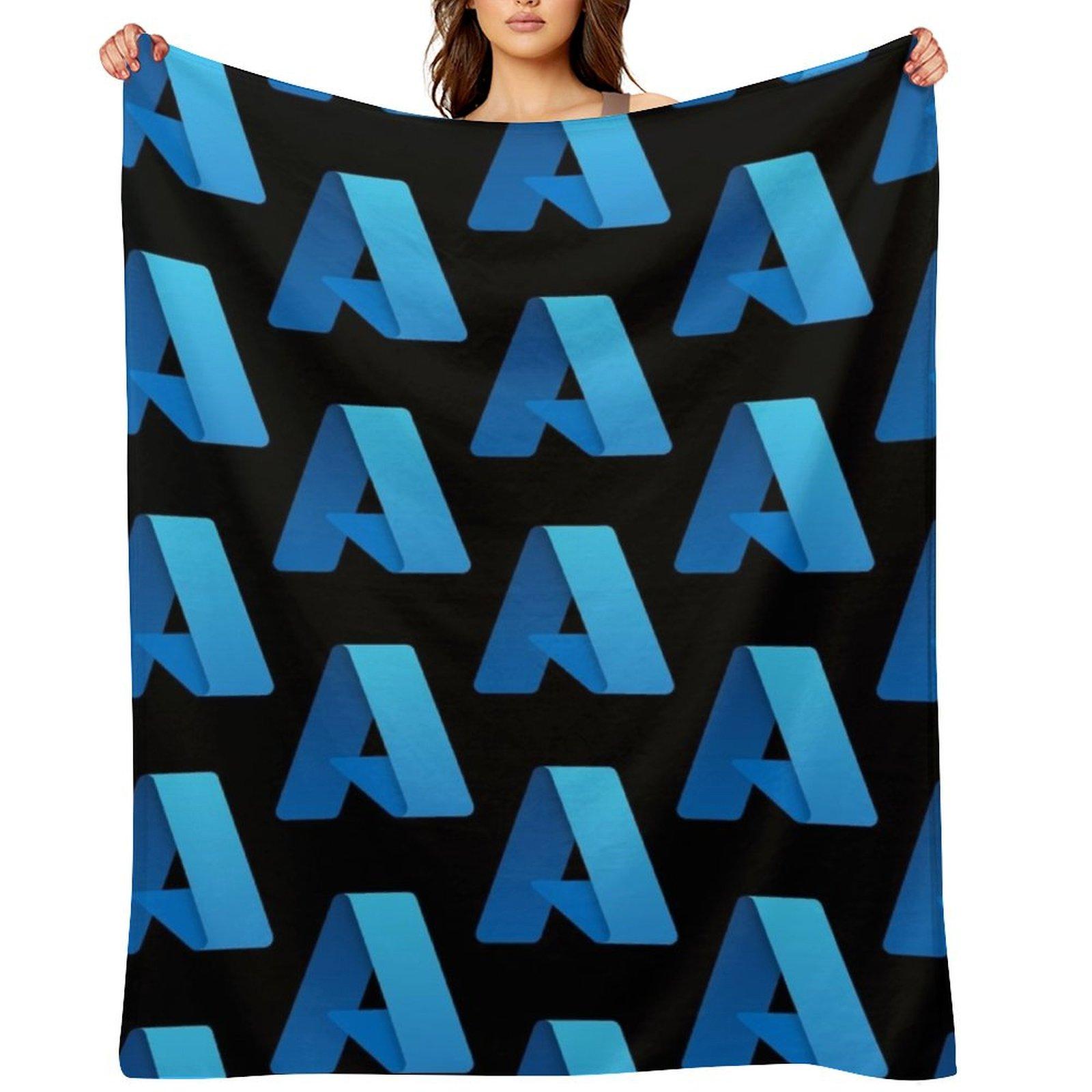Microsoft Azure Logo 2021 Throw Blanket Hair Luxury Throw heavy to sleep bed plaid Blankets 30x40in