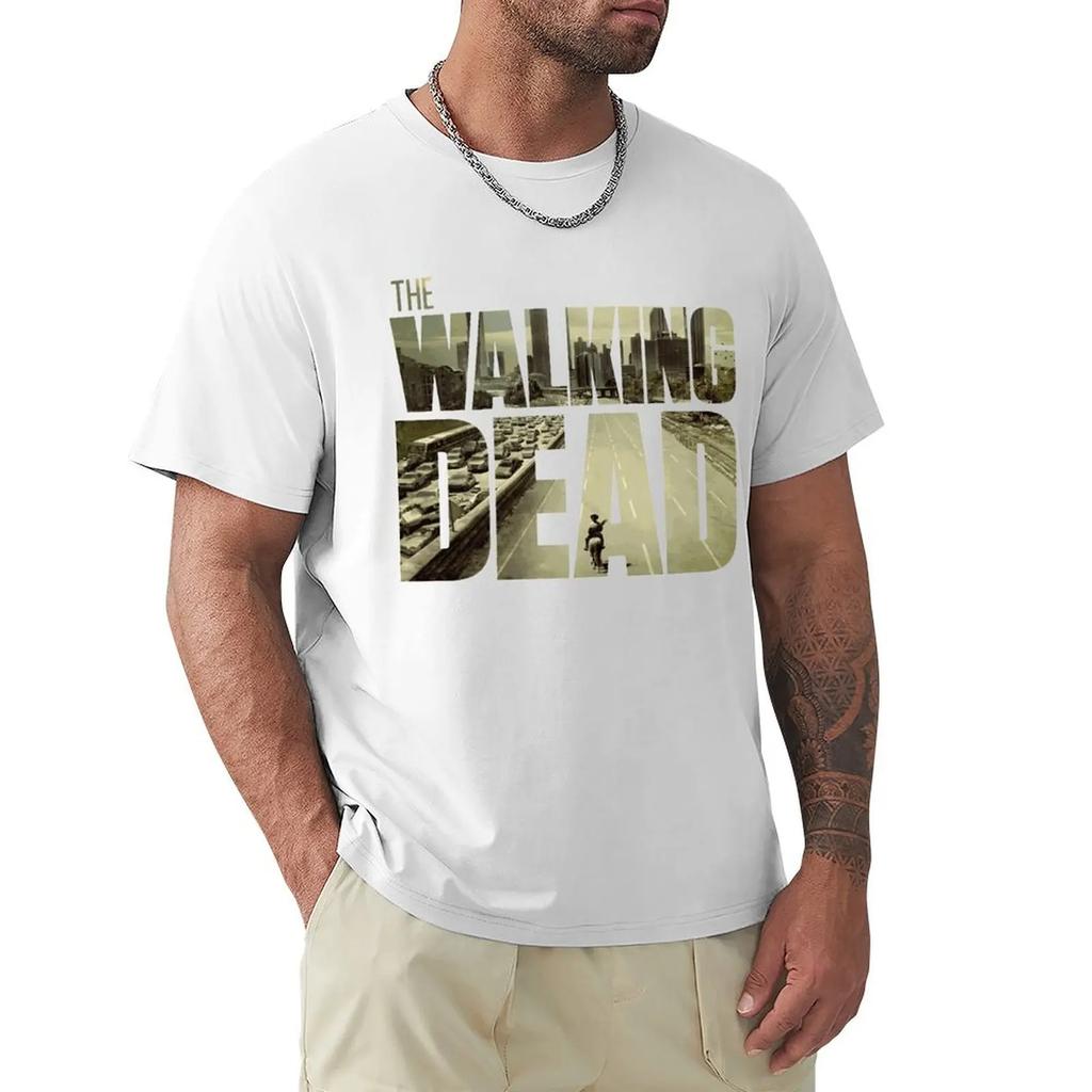 The Walking Dead T Shirt Funky Man's Short Sleeve Cotton Tee Shirt Customized Boyfriend's Top Cool