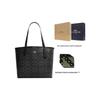 Coach City 33 Classic Monogram Chiusura a Bottone Borsa Tote Grande Capacità Donna tote Nero 5696-SVTSQ