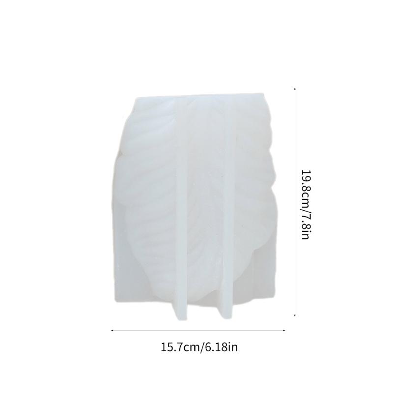 DIY Planter Vase Mould Leaf Pattern Cements Molds Silicone Material Suitable for DIY Hand-Making Succulent Flowerpot