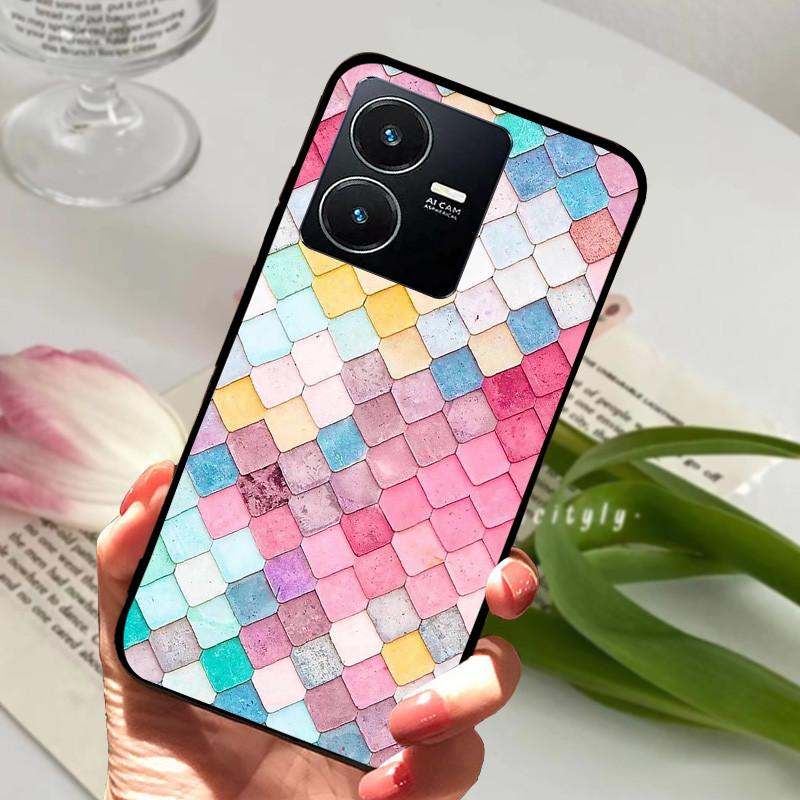 Pro Vivo Y22S 2022 Pouzdro Nárazuvzdorné Měkké TPU Silikonové Kryt Telefonu Pro Vivo Y22 Y 22 V2207 Y22S V2206 Funda Capa Kreslený Vivoy22