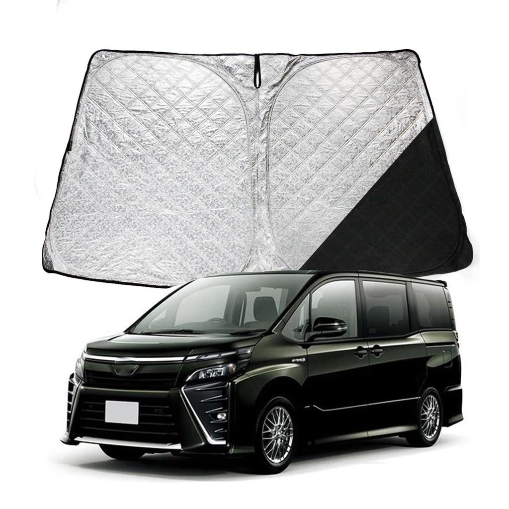 Solay Sunshade Car Front Voxy Noah 80 Series Sunshade Light Blocking Heat Insulation Front Sunshade Sunburn Prevention Storage Bag Included Car