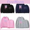 Bts Sweatshirt Met Geprint Patroon En Fleece Voering Voor Tienervolgers