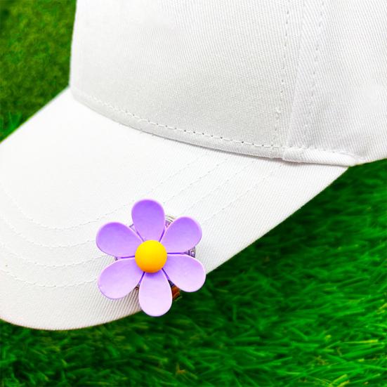 Magnetic Golf Ball Marker with Hat Clip Flower Shape Golf Ball Marker Magnet Cap Clip Set Golf Bag Accessories for Women Men Golfer Gift