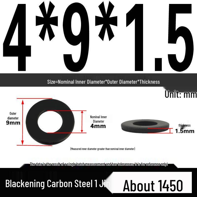 Blackened Thickened Oversized Metal Washer