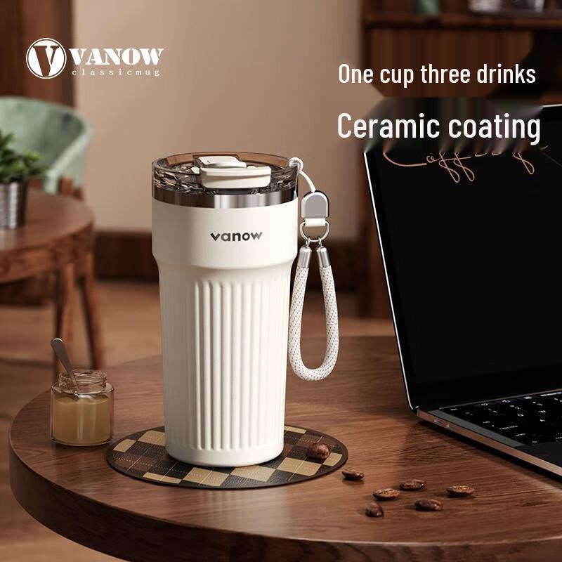 

Vanow Portable Ceramic Lined Insulated Coffee & Water Cup