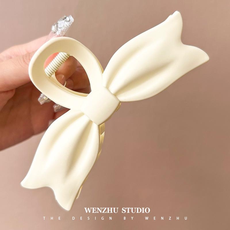 Premium Women's Bow Hair Claw Clip - Large Shark Clip for Elegant Updos and Summer Hairstyles